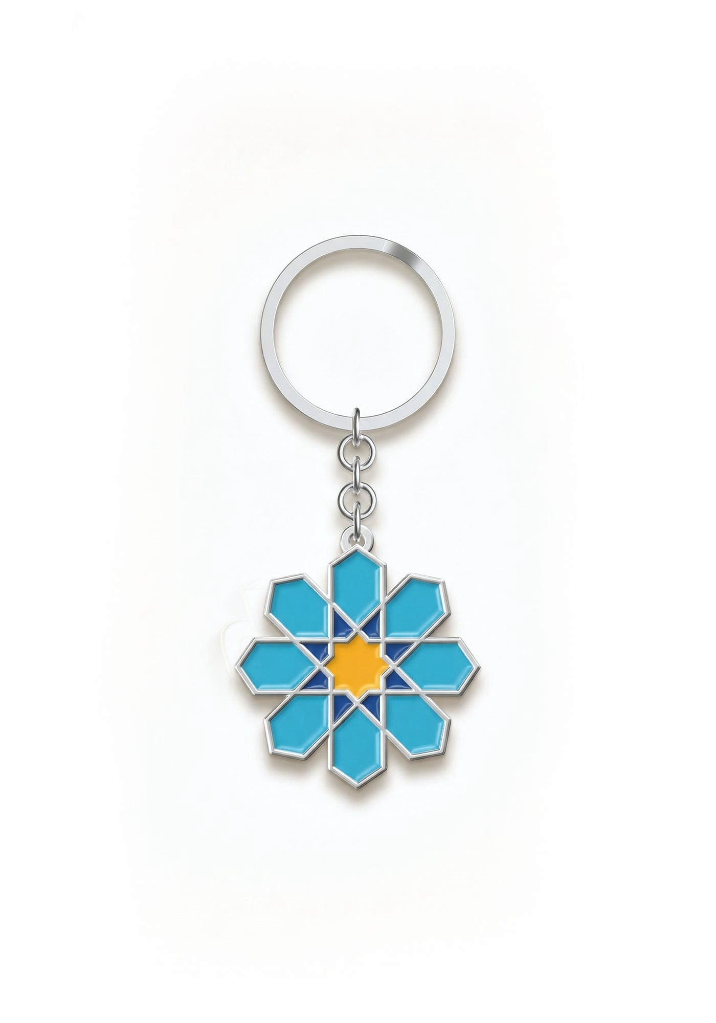 Sakinah Keyring, Arabesque design, detail view