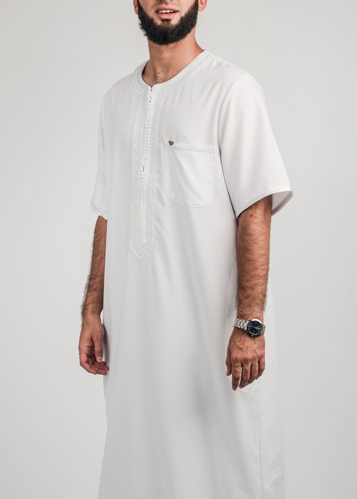 Imaarah Moroccan Thobe White