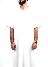 White Moroccan thobe, view 2