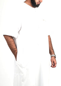 White Moroccan thobe, view 3