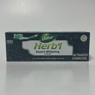Dabur Herbal Activated Charcoal Toothpaste + Free Toothbrush
