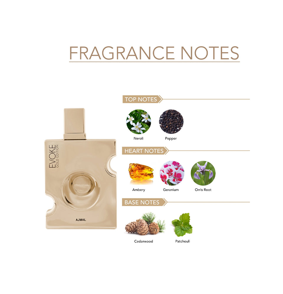 Ajmal Evoke Gold Edition Eau De Perfume 90ml for Men - view 4