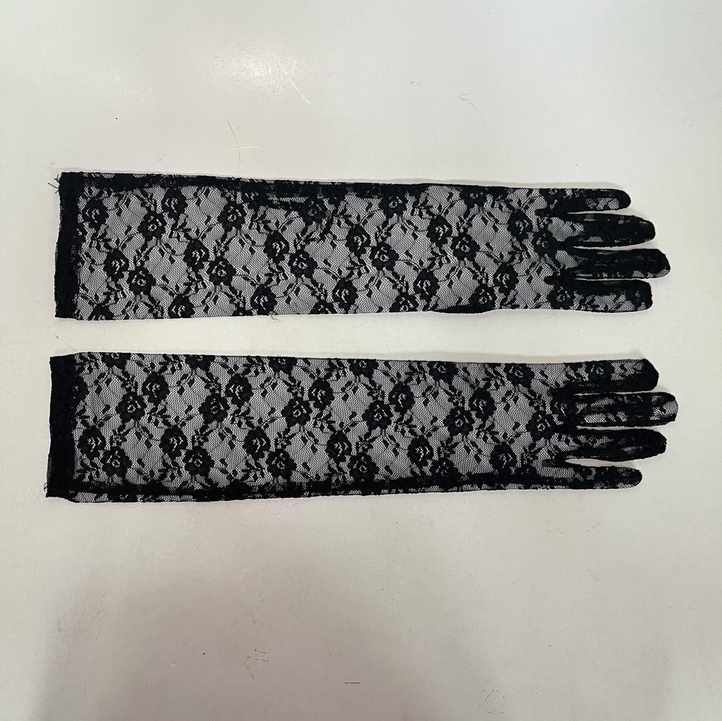 Ladies Lace Black Gloves - view 2