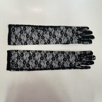 Ladies Lace Black Gloves - view 2