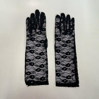Ladies Lace Black Gloves